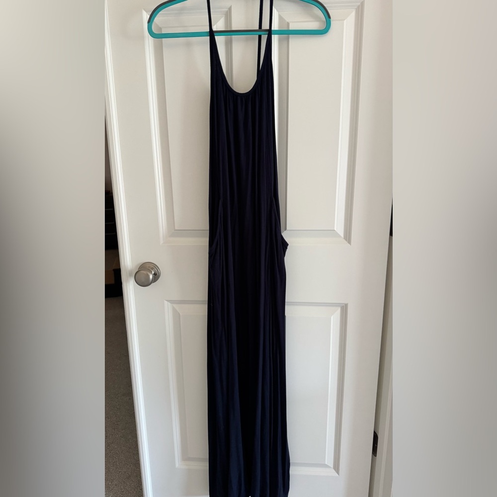 Elegant Navy Maxi Dress